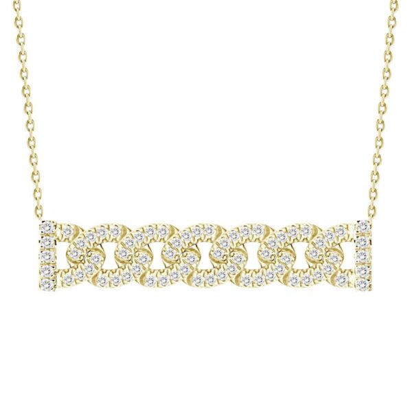 LADIES NECKLACE 0.25CT ROUND DIAMOND 10K YELLOW GOLD